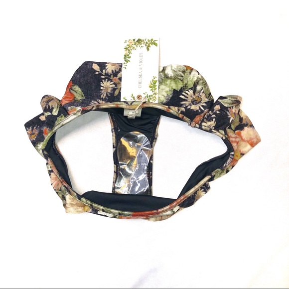 Chelsea & Violet Black Ruffle Floral Bikini Set - Picture 5 of 12